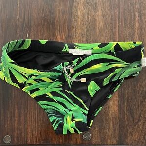 Taddlel Green Leaf Print Bikini Bottom